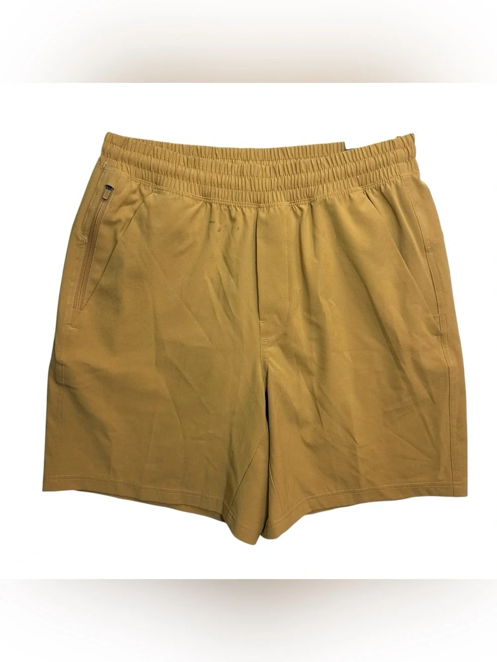 VRST Men’s 7” All-In Lined Shorts Palomino Gold Size S NWT Flawed